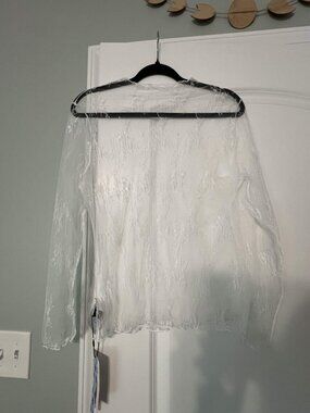 NWT Cider White Lace Top - Size XL (Runs small)